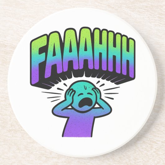 DESSOUS DE VERRE EN GRÈS FAAAAHHH  (Devant)