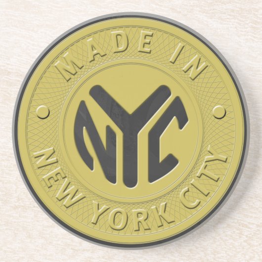 Dessous De Verre En Grès Fabriqué À New York (Devant)