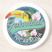 Dessous De Verre En Grès Fabulous Nicaragua logo toucan (Devant)