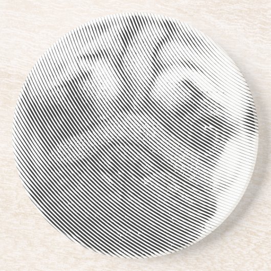 Dessous De Verre En Grès Face carlin (Devant)