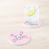 Dessous De Verre En Grès Face de chat (Côté)