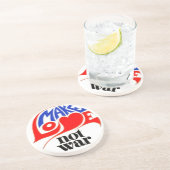 Dessous De Verre En Grès Faire de l'amour pas de la guerre la paix (Côté)