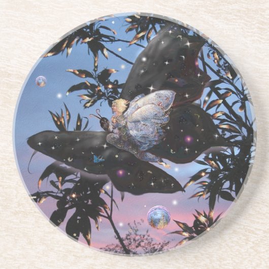 Dessous De Verre En Grès Fairy Flight ! (Devant)