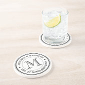 Dessous De Verre En Grès Faites votre propre rétro monogramme de (Côté)