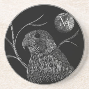 Dessous De Verre En Grès Falcon Full Moon Monogram Black
