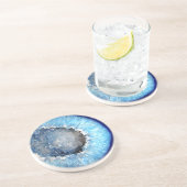 Dessous De Verre En Grès Falln Geode en cristal bleu (Côté)
