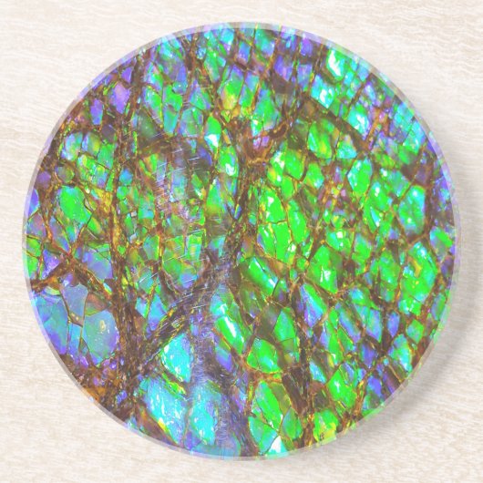 Dessous De Verre En Grès Falln Peacock Ammolite (Devant)