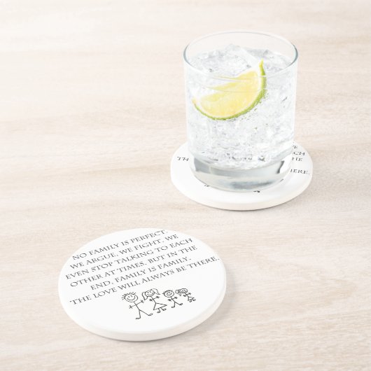 Dessous De Verre En Grès Famille (Côté)