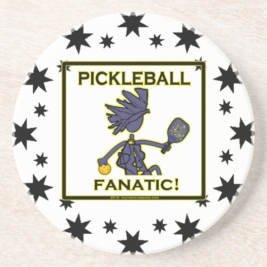 Dessous De Verre En Grès Fanatique de Pickleball (Devant)