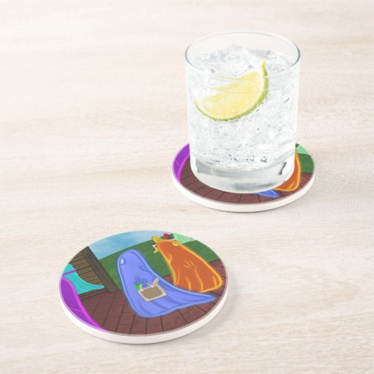 Dessous De Verre En Grès Fantôme occupé (Côté)