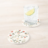 Dessous De Verre En Grès Fard à joues crème Fraises (Côté)