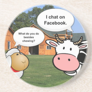 Dessous De Verre En Grès Farm animals cute cartoon funny chat