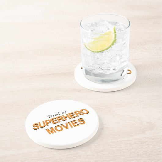 Dessous De Verre En Grès Fatigué Des Films Superhero (Côté)