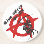 Dessous De Verre En Grès Faucheur sinistre d'anarchie (Devant)