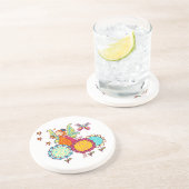 Dessous De Verre En Grès Fée de jardin avec des fleurs (Côté)