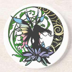 Dessous De Verre En Grès Fée de l'ombre du lotus