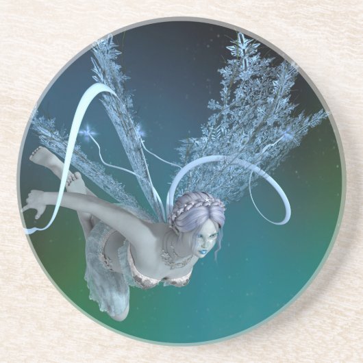 Dessous De Verre En Grès Fée d'hiver (Devant)