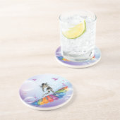 Dessous De Verre En Grès Féerie de clavier musical (Côté)