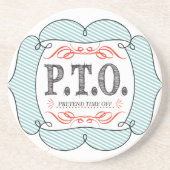 Dessous De Verre En Grès Félicitations amusantes pour faire semblant d'être (Devant)