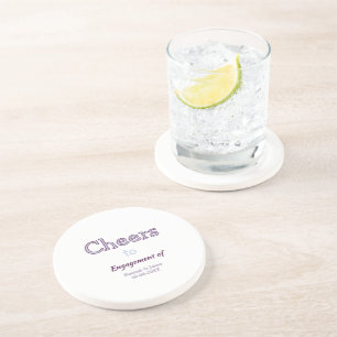 Dessous De Verre En Grès félicitations pour les fiançailles de nom pastel m