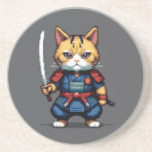 Dessous De Verre En Grès Feline Samurai Warrior (Devant)