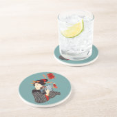 Dessous De Verre En Grès Femme japonaise 2 de lecture (Côté)