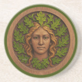 Dessous De Verre En Grès Femme verte - Bois (Devant)