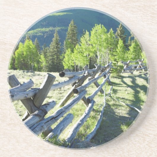 Dessous De Verre En Grès Fenceline en bois (Devant)