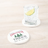 DESSOUS DE VERRE EN GRÈS FERME D'ARBRES DE NOËL (Côté)