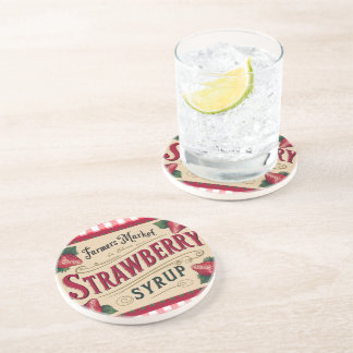 Dessous De Verre En Grès Ferme de fraises