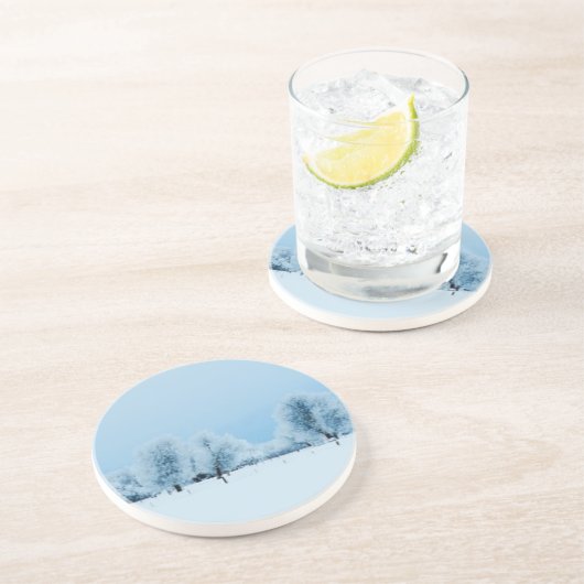 Dessous De Verre En Grès Ferme d'hiver (Côté)