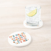 Dessous De Verre En Grès Fête Anniversaire Unique C'Est Moi Bonjour Im L'An (Côté)