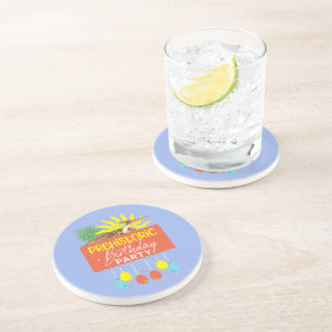 Dessous De Verre En Grès Fête d'anniversaire préhistorique Ptérodactyle