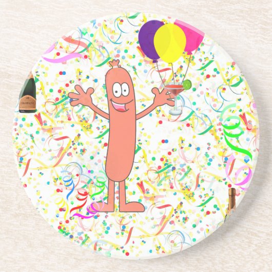 Dessous De Verre En Grès fête de saucisse (Devant)