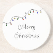 Dessous De Verre En Grès Fête des lumières de Noël (Devant)