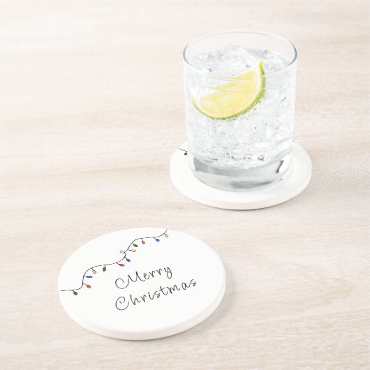 Dessous De Verre En Grès Fête des lumières de Noël (Côté)