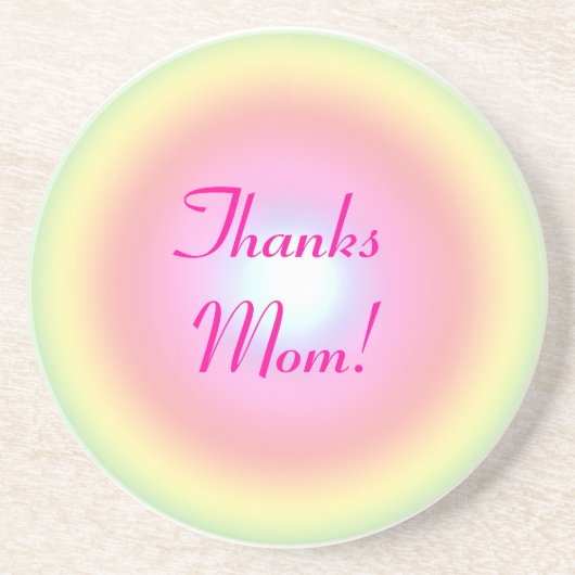 Dessous De Verre En Grès Fête des mères arc-en-ciel (Devant)