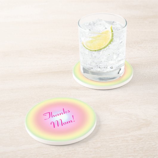 Dessous De Verre En Grès Fête des mères arc-en-ciel (Côté)