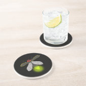 Dessous De Verre En Grès feu de vol de bogue (Côté)