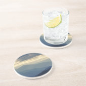 Dessous De Verre En Grès Feu sur la crête bleue (Côté)