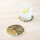 Dessous De Verre En Grès Feuillage d'automne jaune et vert (Côté)
