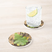 Dessous De Verre En Grès Feuillage de chêne vert (Côté)