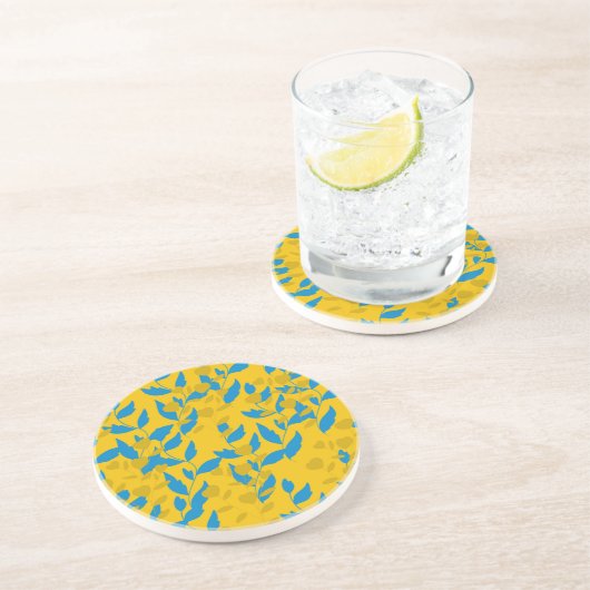 Dessous De Verre En Grès feuille (Côté)