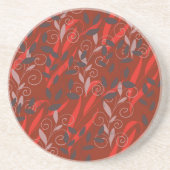 Dessous De Verre En Grès feuille (Devant)