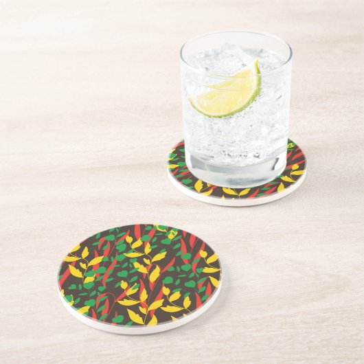 Dessous De Verre En Grès feuille (Côté)