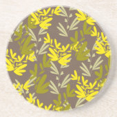 Dessous De Verre En Grès feuille (Devant)