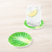 Dessous De Verre En Grès Feuille de choux (Côté)