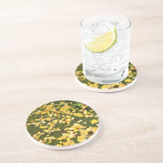 Dessous De Verre En Grès Feuille de ginkgo biloba (Côté)