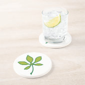 Dessous De Verre En Grès Feuille de maronnier américain d'Ohio (Côté)