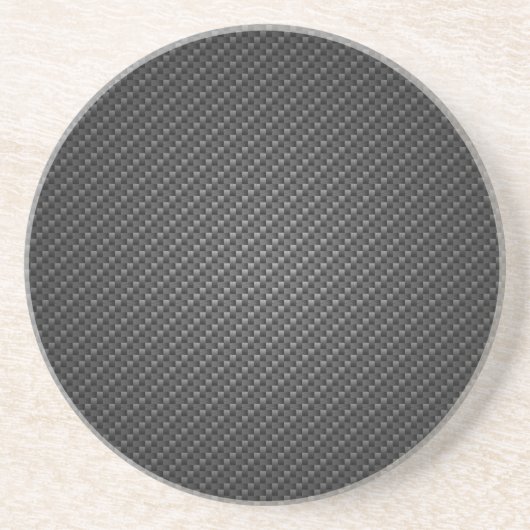 Dessous De Verre En Grès Feuille de texture en fibre de carbone (Devant)